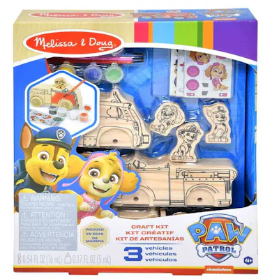 Melissa &amp; Doug, Paw Patrol Wooden Vehicles Craft Kit
