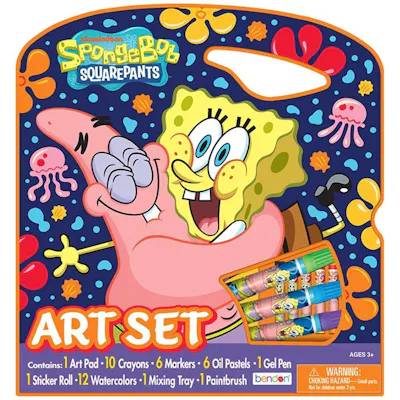 Spongebob Squarepants Character Art Set, 11.7" x 1.5" x 12.5"