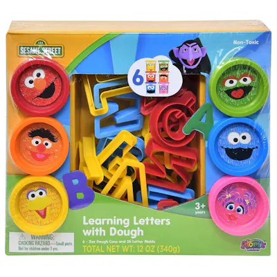 Sesame Street Learning Letters with Dough Set, 9" x 2" x 7.5"