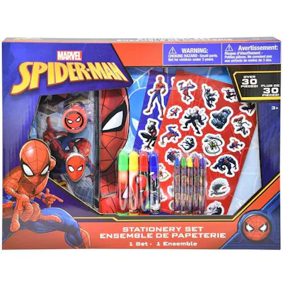 Spiderman Stationary Art Set, 14.7" x 1.25" x 11"