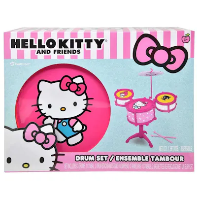 Hello Kitty Drum Music Set, 15" x 5" x 11"