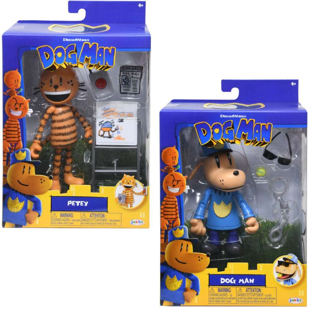 Dog Man Action Figure, Two Assorted - 5"