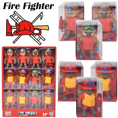 Fire Fighter Toy Figures, 3"