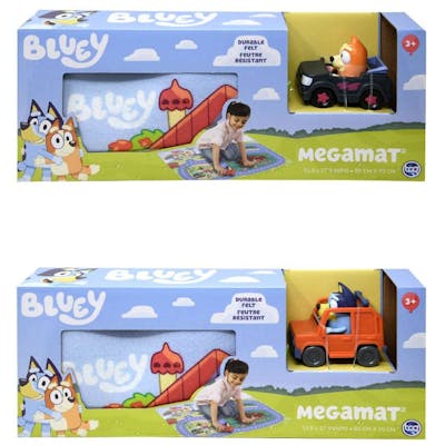 Bluey Megamat Felt Racetracks, 31.5" x 27.5"