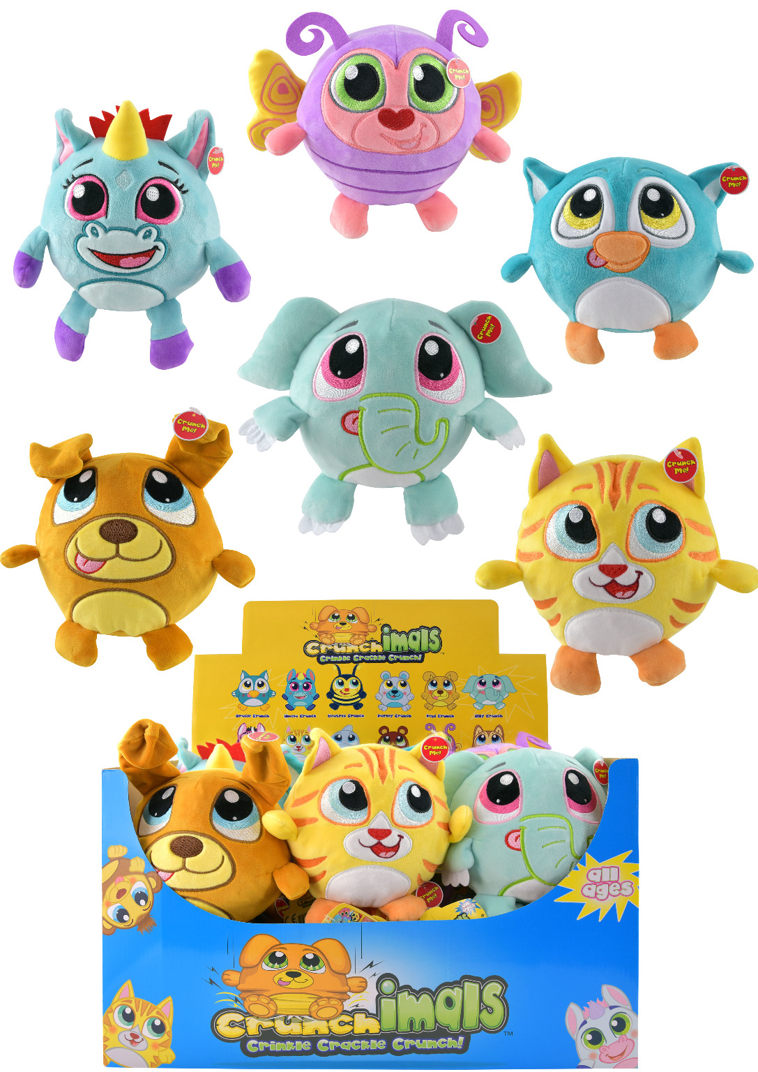 Crunchimals 6" Crunchy Plush Series 1 Complete Set of 12 NEW With Tags 