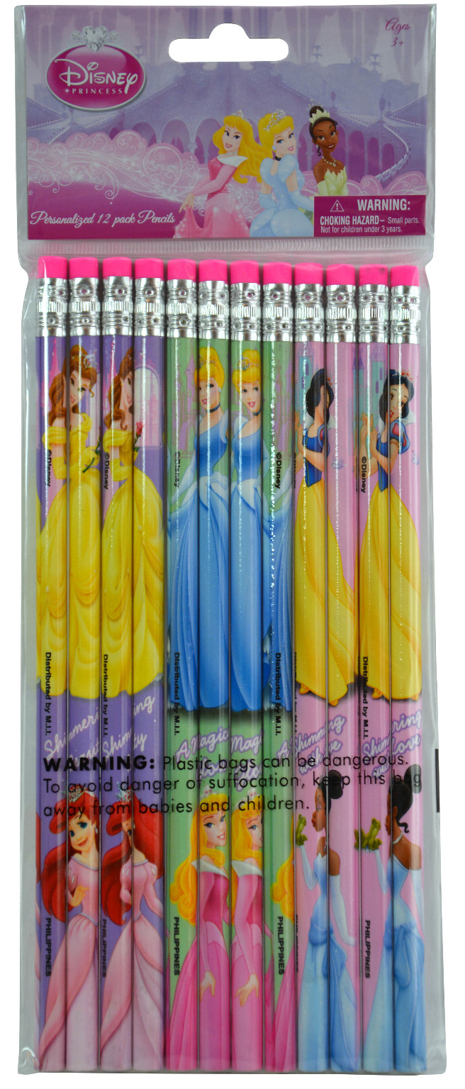 Disney Princess Pencils School stationary Supplies 12pc 