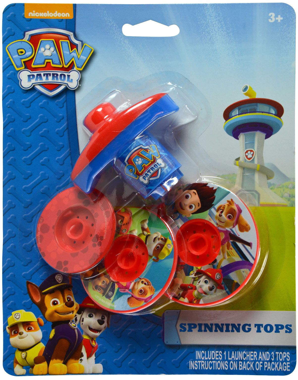 Wholesale Paw Patrol Spinning Top Game Sets with 3 Pieces