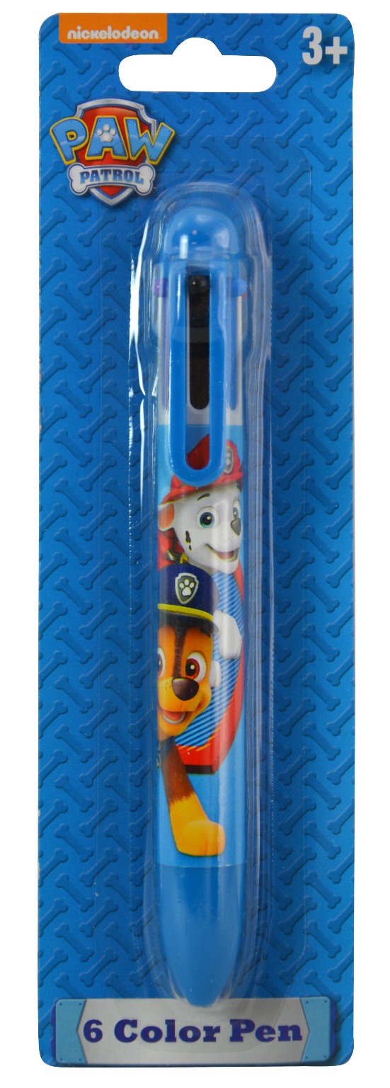 Nickelodeon Paw Patrol Retractable Pen Single 6 Color Ink Barrel 