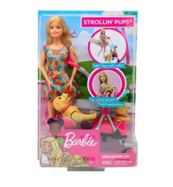 barbie pups playset