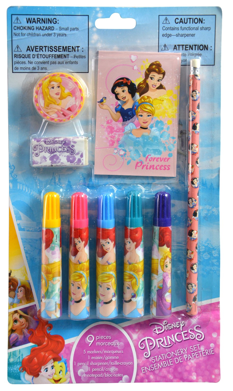 Wholesale Disney Princess Stationery Set 192 Count, 9 Piece (SKU