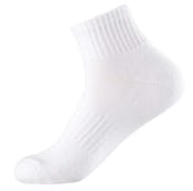 Men's Half Cushioned Quarter Socks - 10-13, White