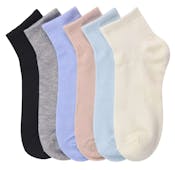 Womens' Spandex Quarter Rib Socks, Assorted Colors