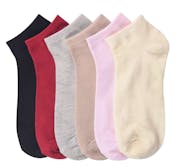 Girls' Solid Low Cut Spandex Socks, Size 2-3, Assorted Colors