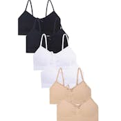Girls' Seamless Training Bras - Small/Medium, Assorted Colors