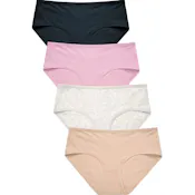 Ladies 4pk Cotton Bikini Plus Panty - Assorted Colors, 2XL-3XL