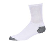 Crew Sports Socks - White/Black, Size 9-11, 4 Pack