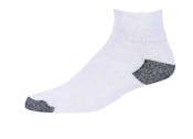 Quarter Sports Socks - White/Black, Size 9-11, 4 Pack