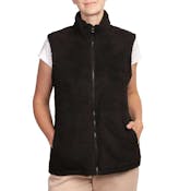 Women's Sherpa Vests, Black, Medium