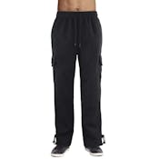 Knocker Men's Fleece Cargo Pants, Black, Large