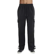 Knocker Men's Fleece Cargo Pants, Black, 2X