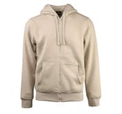 Men's Heavy Weight Zipper Hoodies, Beige, XL