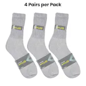 Crew Sports Socks - Gray, Size 9-11, 4 Pack