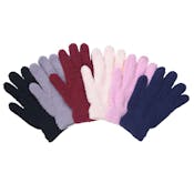 Women's Plush Magic Gloves - 6 Solid Colors, One Size Fits Most