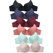 Women's Bras - 34-40 C Cup, 6 Colors, Molded Cups