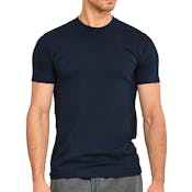 Men's Crew Neck T-Shirts - Navy, Medium, Heavyweight