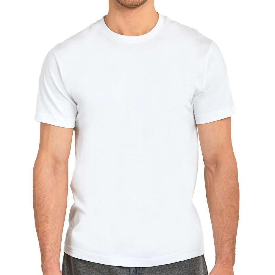 Men's Crew Neck T-Shirts - White, 2X, Heavyweight