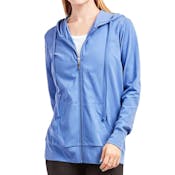 Women's Jersey Zip-Up Hoodie Jackets - Small, Light Blue