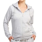 Sofra Ladies Fleece Jackets, Gray, Medium