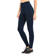 Women's High Waist Fleece Leggings - Navy, Extra-Wide Band, One Size