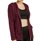 Women's Jersey Zip-Up Hoodie Jackets - XL, Navy