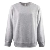 Women's Fleece Crewneck Sweatshirts, Gray, XL