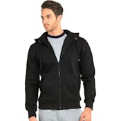 Men's Heavy Weight Zipper Hoodies, Black, 2X