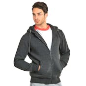 Men's Heavy Weight Zipper Hoodies, Charcoal, Large