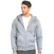 Men's Heavy Weight Zipper Hoodies, Gray, Large