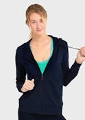 Women's Plus Size Jersey Zip-Up Hoodie Jackets - 3X, Navy