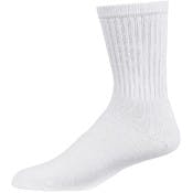 Boys' Crew Sports Socks - White, Size 4-6