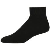 Adult Quarter Sports Socks - Black, Size 9-11