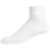 Men's Quarter Sports Socks - White, Size 10-13
