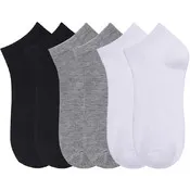 Adult No-Show Socks - Size 9-11, 3 Colors per Pack