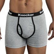 Men's Cotton Spandex Boxer Briefs - Large, Assorted Colors