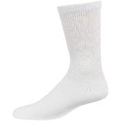 Men's Buruka Crew Diabetic Socks - White, Size 10-13, 3 Pack