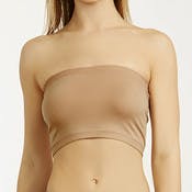 Women's Seamless No Pad Tube Bras - One Size Fits Most, Beige
