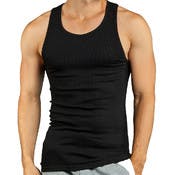 Men's Tank Tops - Black & Grey, Size L, 3 Pack