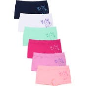 Girls' Seamless Boyshort Panties - Large, 6 Colors, Kitten Detail