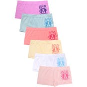 Girls' Seamless Boyshort Panties - Medium, 6 Colors, "Little Cutie"