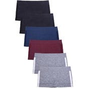Girls' Seamless Boyshort - Small, 4 Heathered Colors